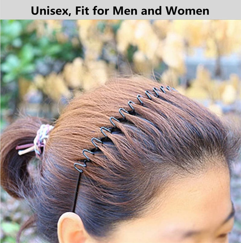Starlinks Zigzag Headband For Unisex Wavy Hair Band For Boys And GirlsBlack Metal Zig Zag Wave Hairband Unisex 2 Nos - Image 4