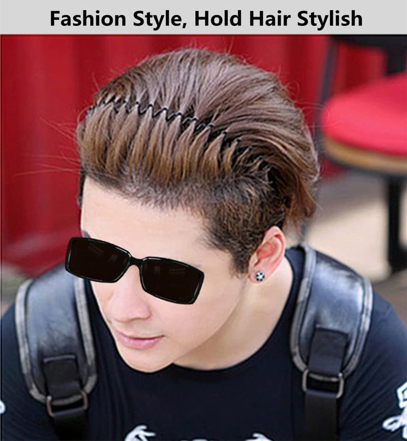Starlinks Zigzag Headband For Unisex Wavy Hair Band For Boys And GirlsBlack Metal Zig Zag Wave Hairband Unisex 2 Nos - Image 2