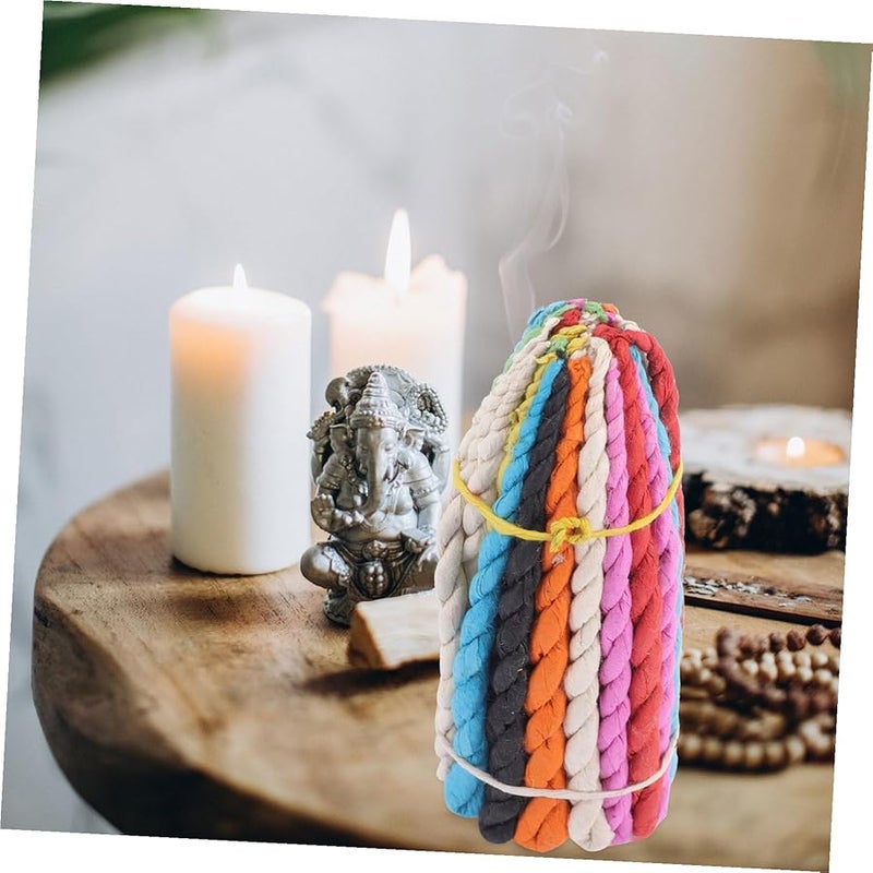 بخور التبت الحبل اليدوي خيوط معطرة طبيعية للتأمل اليوجا المنزل العلاج العطري - Image 5