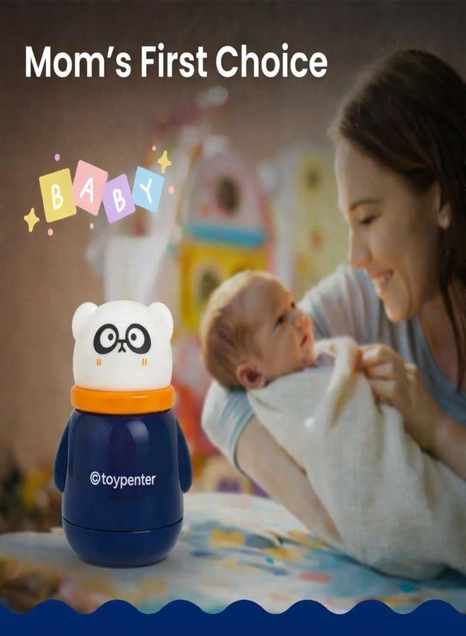TOYPENTER Portable Baby Skin Care Baby Powder Puff With Box Holder Container For New Born & Kids For Baby Face & Body (Navy Blue) - Image 5