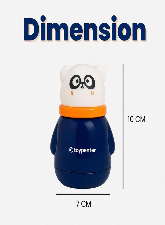 TOYPENTER Portable Baby Skin Care Baby Powder Puff With Box Holder Container For New Born & Kids For Baby Face & Body (Navy Blue) - Image 3
