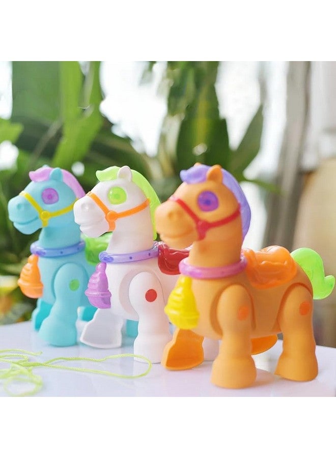 في جراسب لعبة المهر الصغير المتحرك اللطيفة الملونة من VGRASSP للأطفال والصغار مع أضواء جميلة وموسيقى ديناميكية مع صوت صهيل - (الحجم - 17.5 × 8 × 16 سم) - اللون حسب المخزون - Image 5