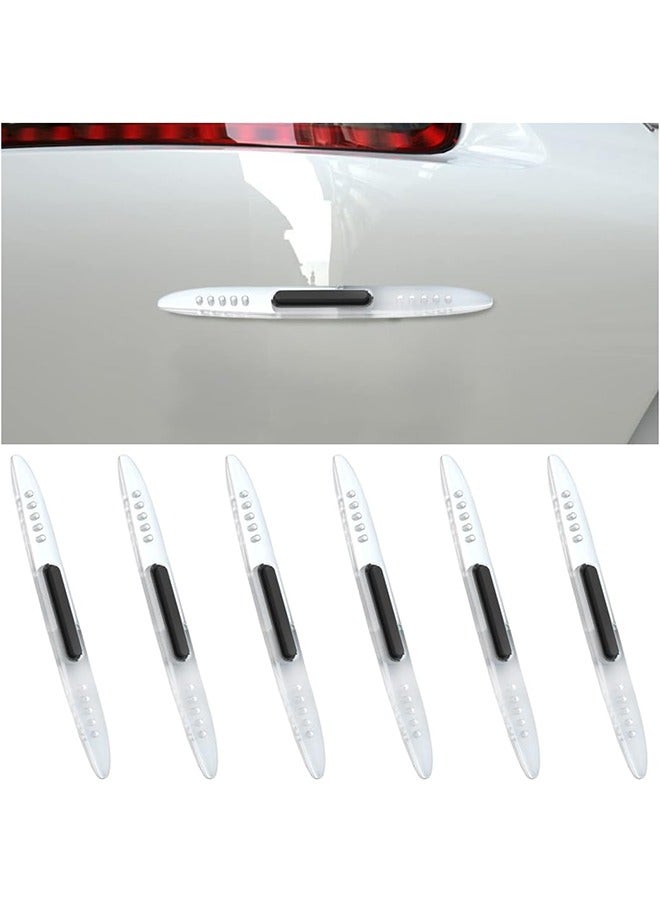 6Pcs Car Side Door Edge Guards Protector, Anti-Collision Sticker for Auto Door Bumper Edge, Electrostatic Eliminating Strip with Airbag, Universal for All Vehicles (Transparent) - Image 1