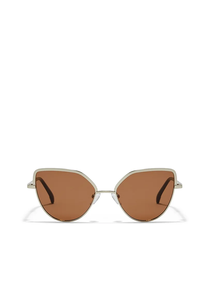 Blackout BlackOut SLEEK,Women Sunglasses, Cat Eye Sunglasses, UV Protection: UV400 (Gold,Brown)