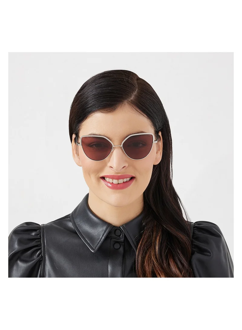 Blackout BlackOut SLEEK,Women Sunglasses, Cat Eye Sunglasses, UV Protection: UV400 (Gold,Brown)