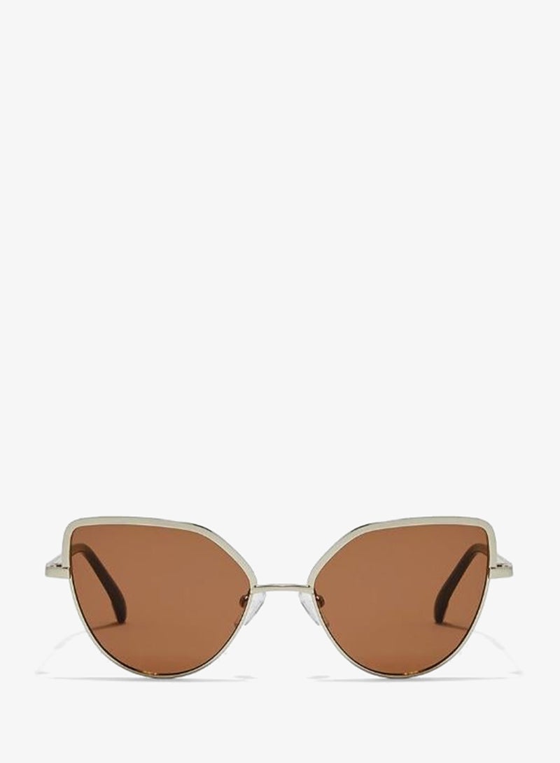 BlackOut SLEEK,Women Sunglasses, Cat Eye Sunglasses, UV Protection: UV400 (Gold,Brown) - Image 1