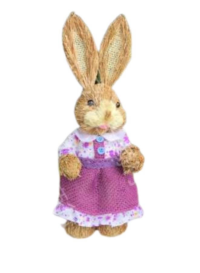 35cm Handmade Straw Rabbit Straw Bunny for Decoration Artificial Animal Home Furnishing Shop Decoration - Image 1