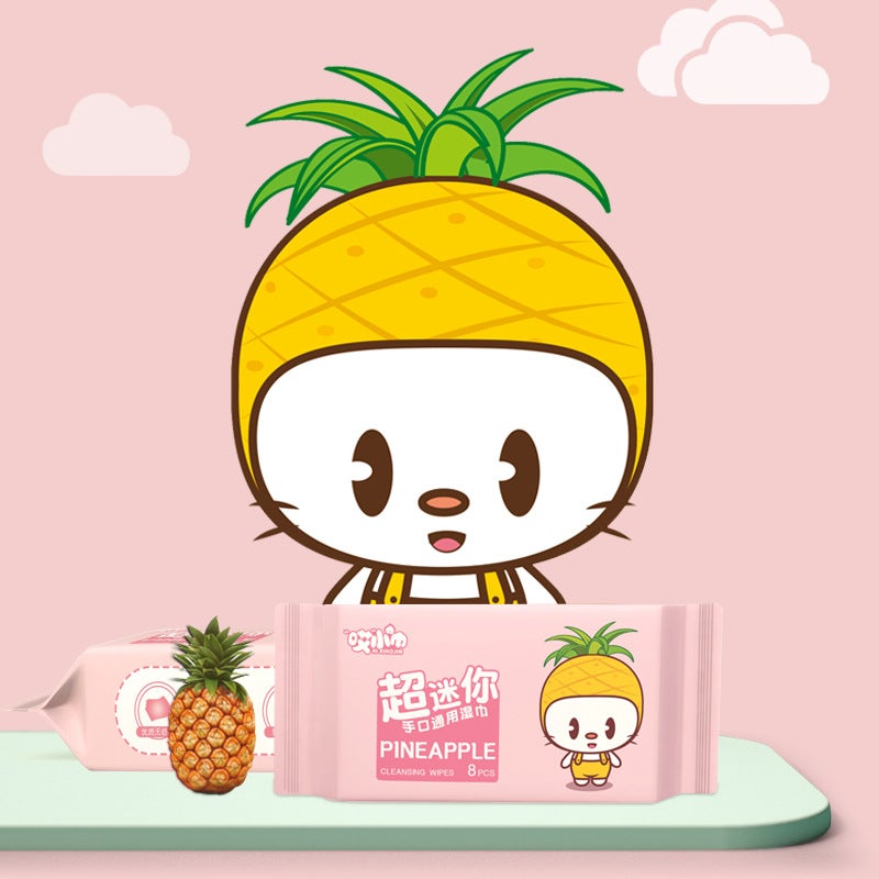 One-Pack Bag Of Super Mini Wet Wipes, Portable Small Bag, Hand And Mouth Cleaning Wipes, Baby Student And Kidsren'S Wipes - Image 3