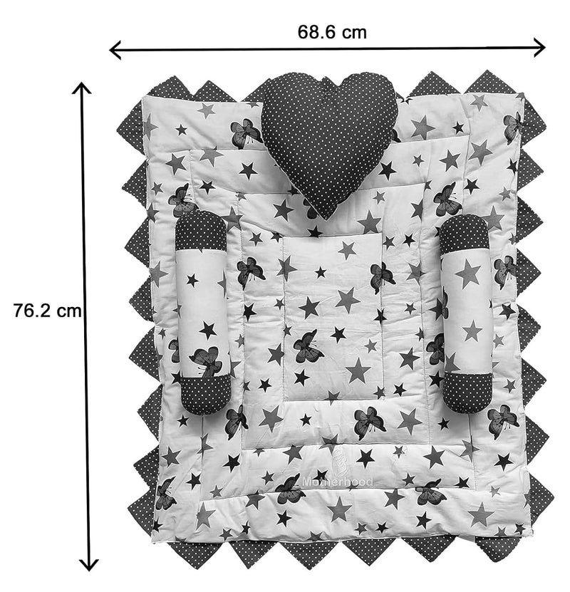MOTHERHOOD MOTHERHOOD Baby Mattress Bed with 3 pc Side Support HeartShaped Pillow Big Size Luxury Baby Mattress Bed Sleeper Bedding Set coSleeper Reversible Comfortable for Newborn Pink - Image 3