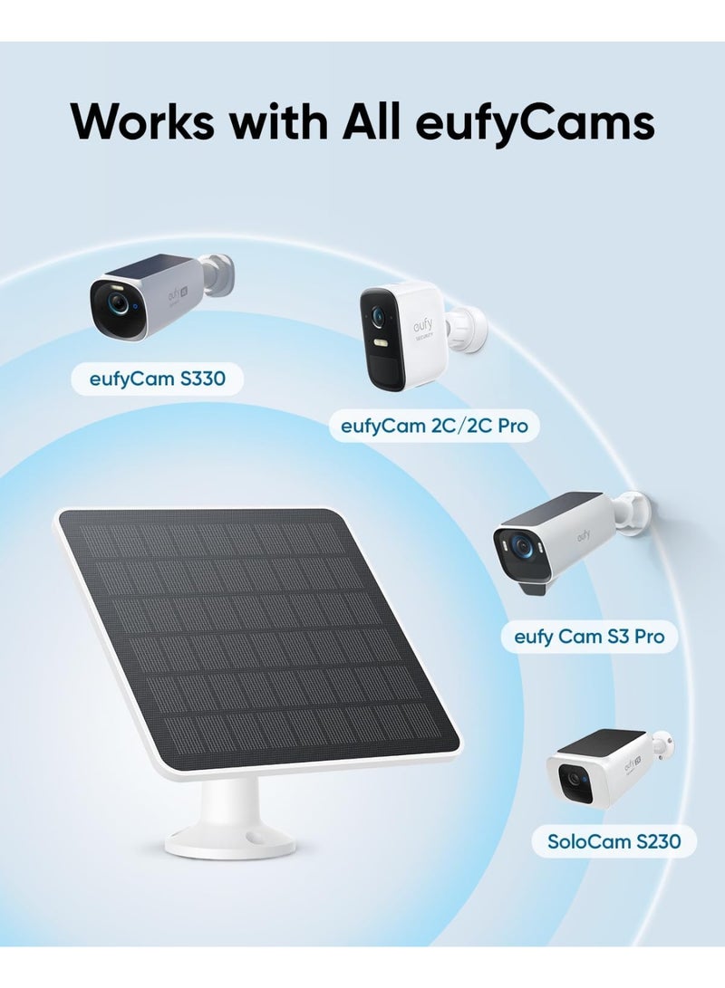 eufy Security Solar Panel (3W) Compatible with eufyCam, Continuous Power Supply, IP65 Weatherproof for Outdoor Surveillance and Camera Charging - Image 5