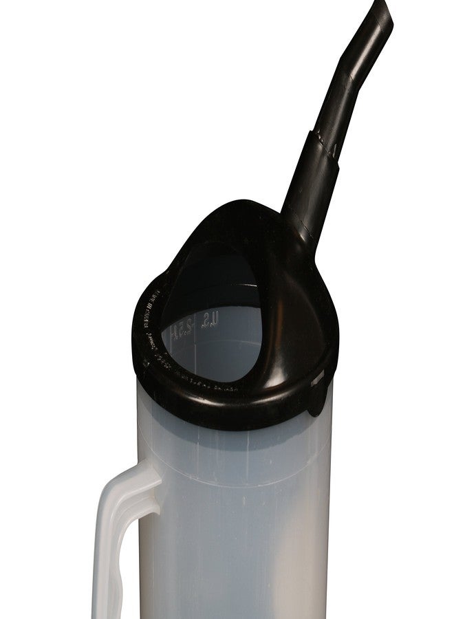 WirthCo 94026 Funnel King Heavy Duty Graduated Measuring Container with Black Spout - 87 oz. Capacity - Image 1