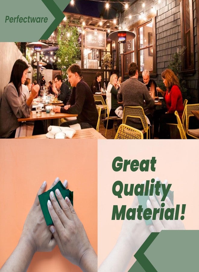 Perfectware 2 Ply Hunter Green Beverage Napkins- Pack of 250ct - Image 3