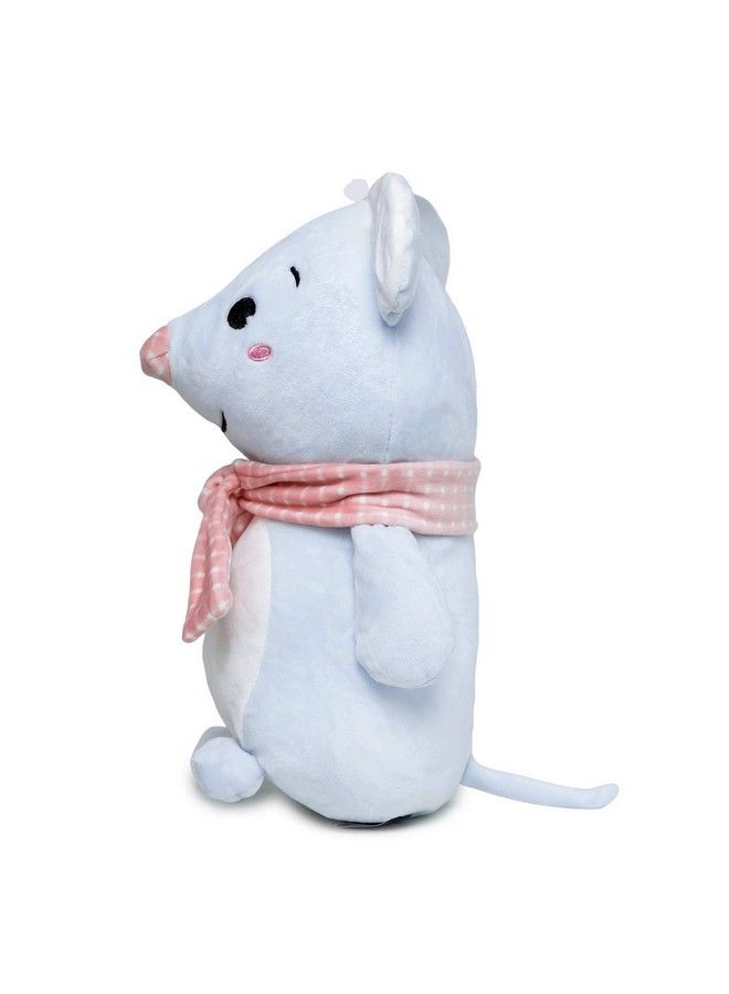 Webby Soft Steated Animal Plush Mouse Toy Blue 26Cm - Image 4