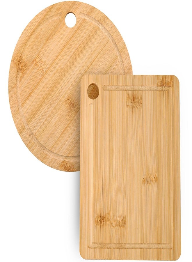 Donxote Small Cutting Board Set of 2 - Compact with Juice Groove for Fruits, Vegetables, Cheese & Sandwiches, Lightweight & Non-Toxic Mini Boards for Charcuterie, Camping & Kitchen - Image 1
