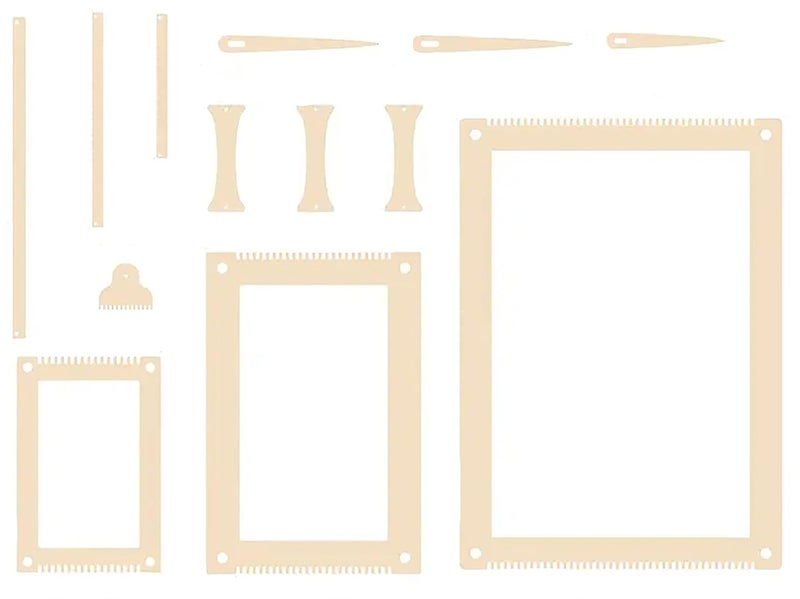 CLITHS 13 Pcs Rectangle Weaving Loom Kit for DIY Yarn Crafts Hand Knitting Tapestry Frame Art Set for Beginners Adults Kids Wool Wall Hanging Tools - Image 1