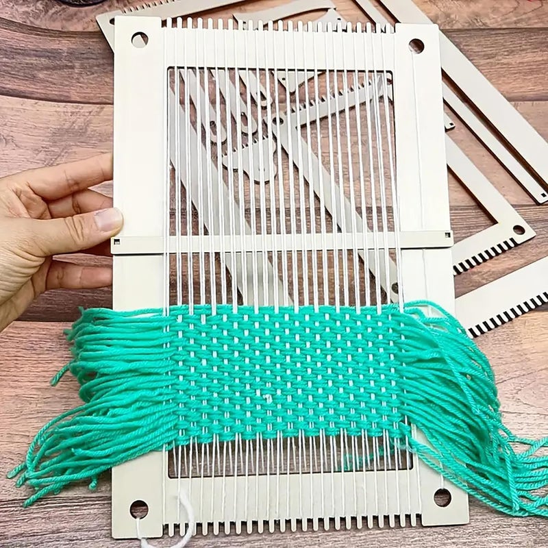 CLITHS 13 Pcs Rectangle Weaving Loom Kit for DIY Yarn Crafts Hand Knitting Tapestry Frame Art Set for Beginners Adults Kids Wool Wall Hanging Tools - Image 4