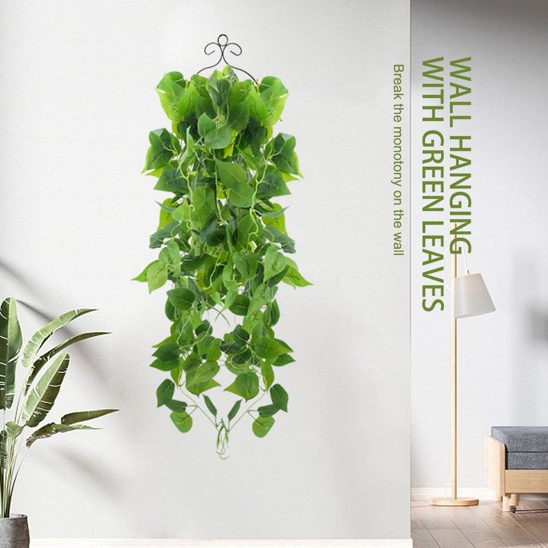 Faux Plants Indoor: 4pcs Red Lifelike Low-Maintenance Hanging Plant - Adjustable Length Cascading Artificial Greenery for Home Bedroom Office Decor - Image 3
