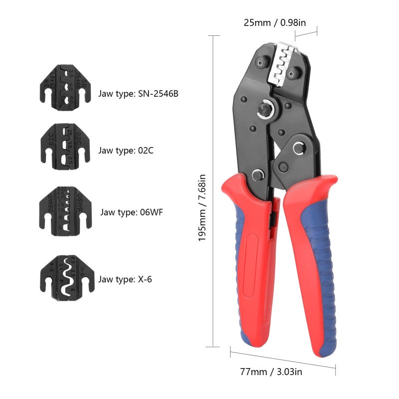 مجموعة أدوات ضغط إطارات SN-48BS - مقص ضغط للمحاور المعزولة مع 4 فكوش استبدال - Image 2