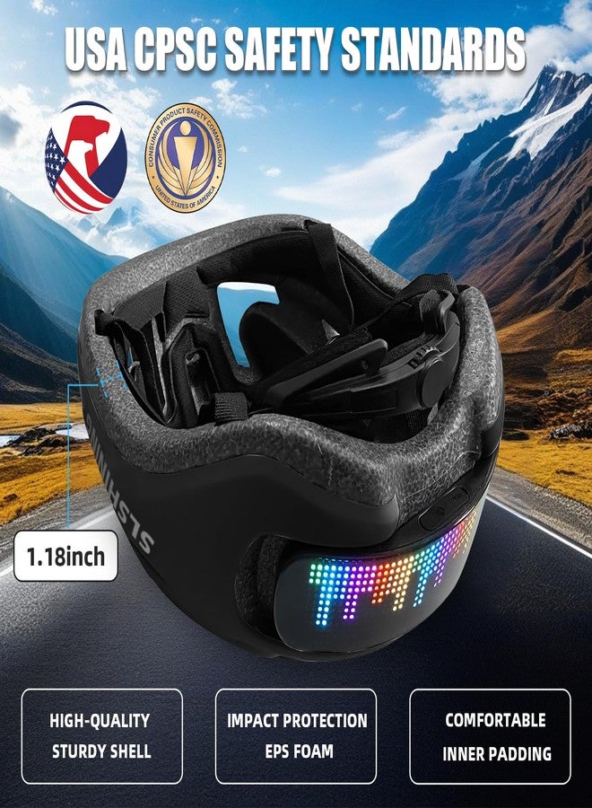 JDBMAOYE Bike Helmet,Bike Helmet Adult Men with Smart Display,Mountain Bike Helmet with App/Remote Control,Bicycle Helmet with Turn Signals,Speedometer,Programmable Graphics - Image 2