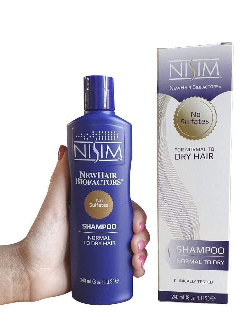 Nisim NewHair BioFactors Shampoo Normal To Dry Hair 240 ml - Image 3