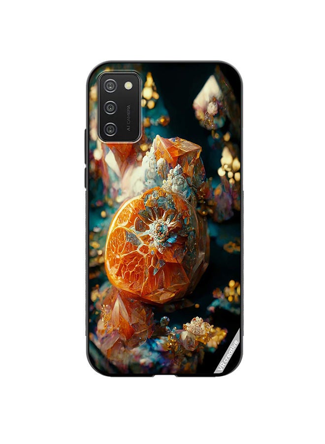 VR CREATIVE Protective Case Cover For Samsung Galaxy A03s Orange Paint Gel Balls Design Multicolour - Image 1