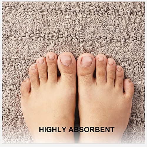 SASHAA World Super Absorbent Non-Slip Rectangular Bathmat for Living Room, Bathroom, Kitchen, Bedroom, Indoor & Outdoor | Brown, 40 X 60 Cm, Pack of 2 (Cotton) - Image 4