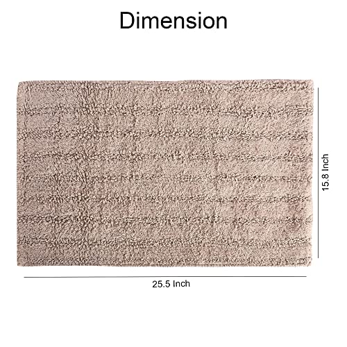 SASHAA World Super Absorbent Non-Slip Rectangular Bathmat for Living Room, Bathroom, Kitchen, Bedroom, Indoor & Outdoor | Brown, 40 X 60 Cm, Pack of 2 (Cotton) - Image 5