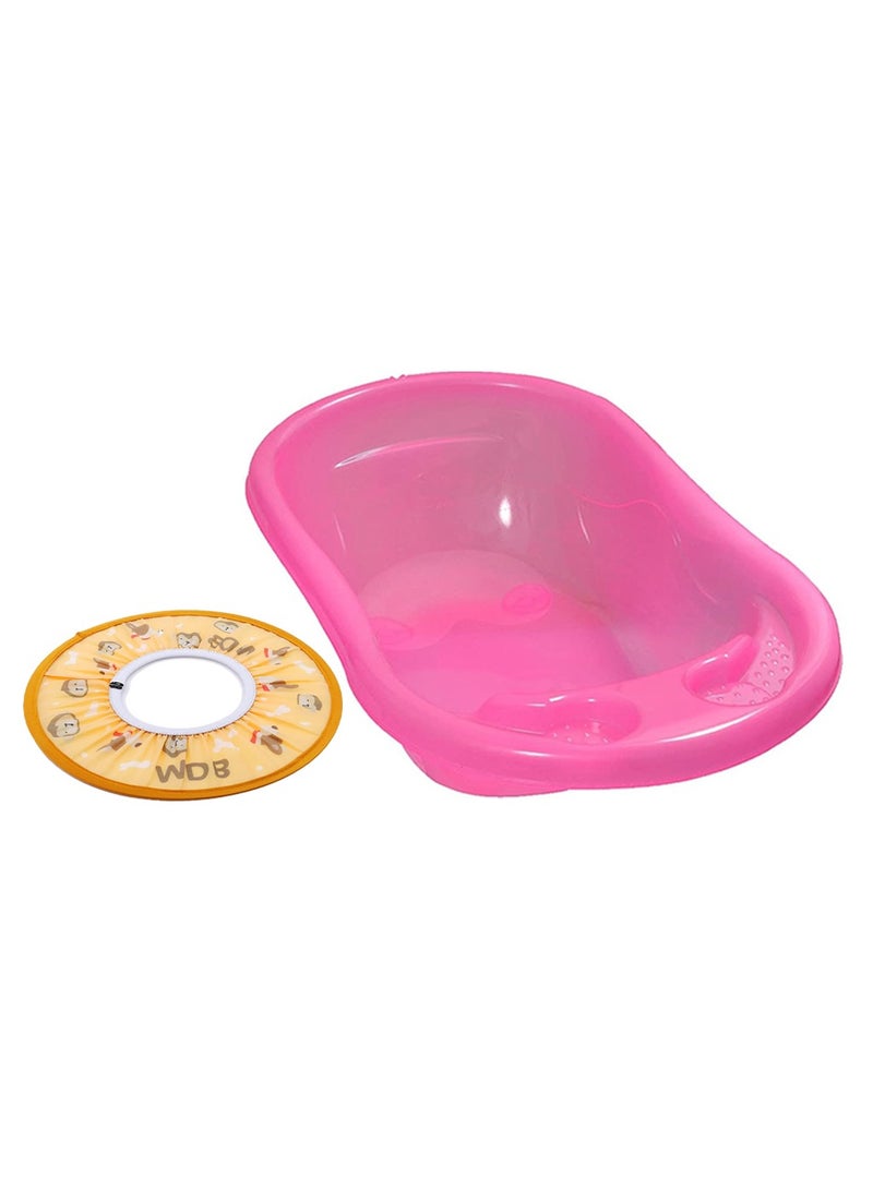 STAR BABiES Sunbaby Buy 1 Get 1 (Splash bath tub with kids shower cap - Pink/Orange - Image 1