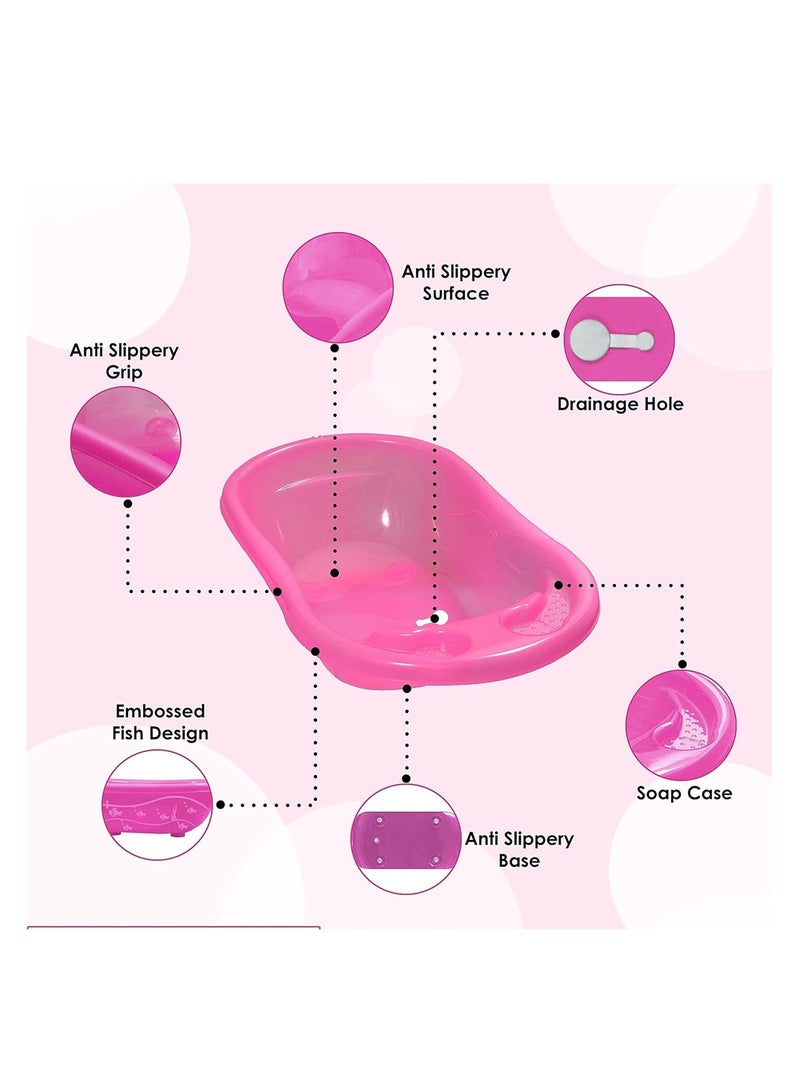 STAR BABiES Sunbaby Buy 1 Get 1 (Splash bath tub with kids shower cap - Pink/Orange - Image 3