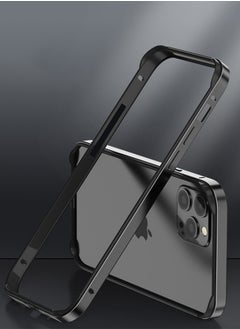 IPhone 13 Pro Max Case with Anodized Aluminum Bumper with Supports Mag-Safe Wireless Charging with Edge Armor Protective Case Designed for IPhone 13 Pro Max - Black