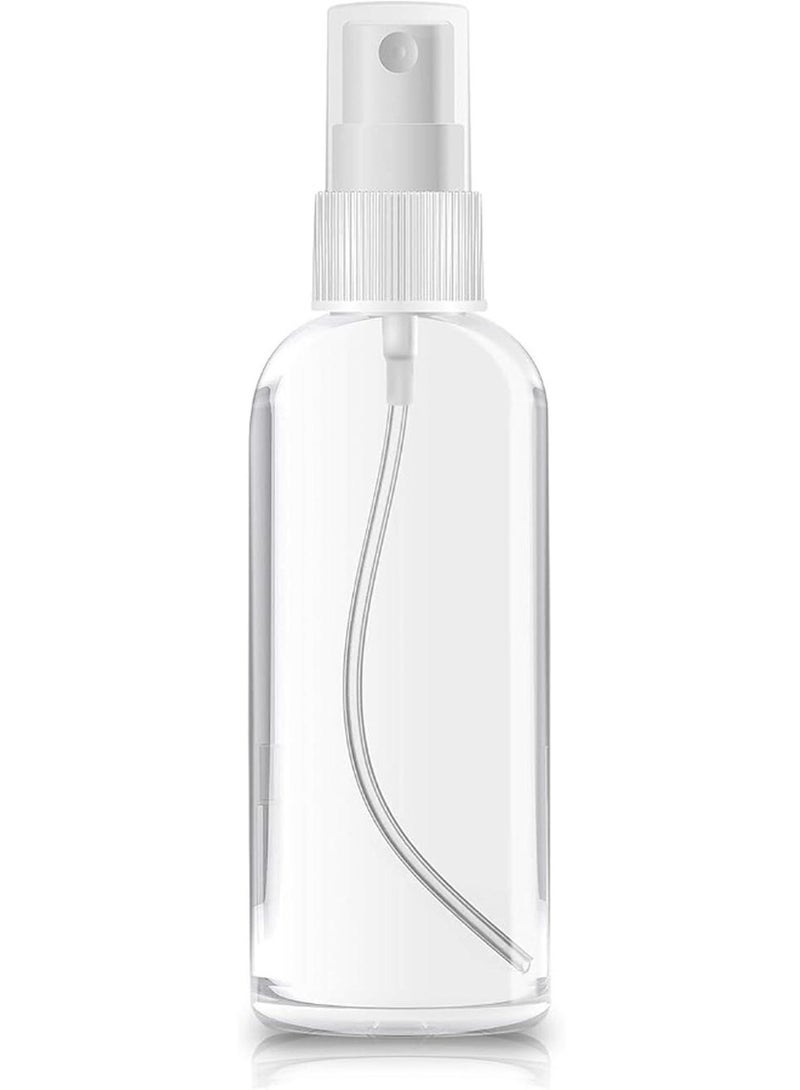 MOMENT عبوة رش بلاستيكية 1 حزمة، 2 أونصة/50 مل زجاجات رش بلاستيكية شفافة فارغة مجموعة زجاجات سفر صغيرة قابلة لإعادة التعبئة، بيضاء شفافة - Image 1