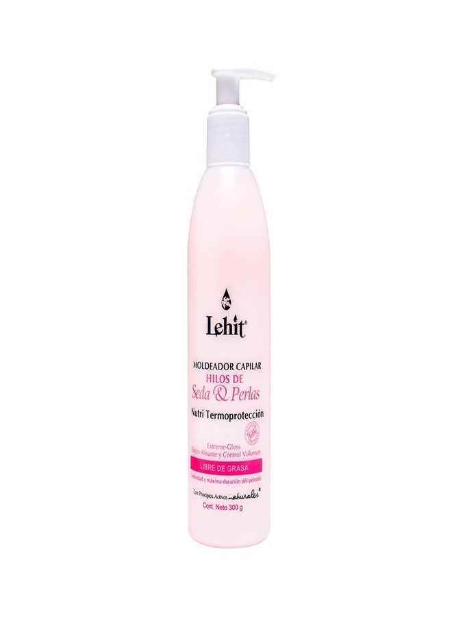 Lehit Hilos de Seda & Perlas Hair Molding Cream Thermal Protection and Volume Control No Rinse Crema Moldeadora Capilar Nutri Termoproteccion y Control Volumen 10.1oz-300ml