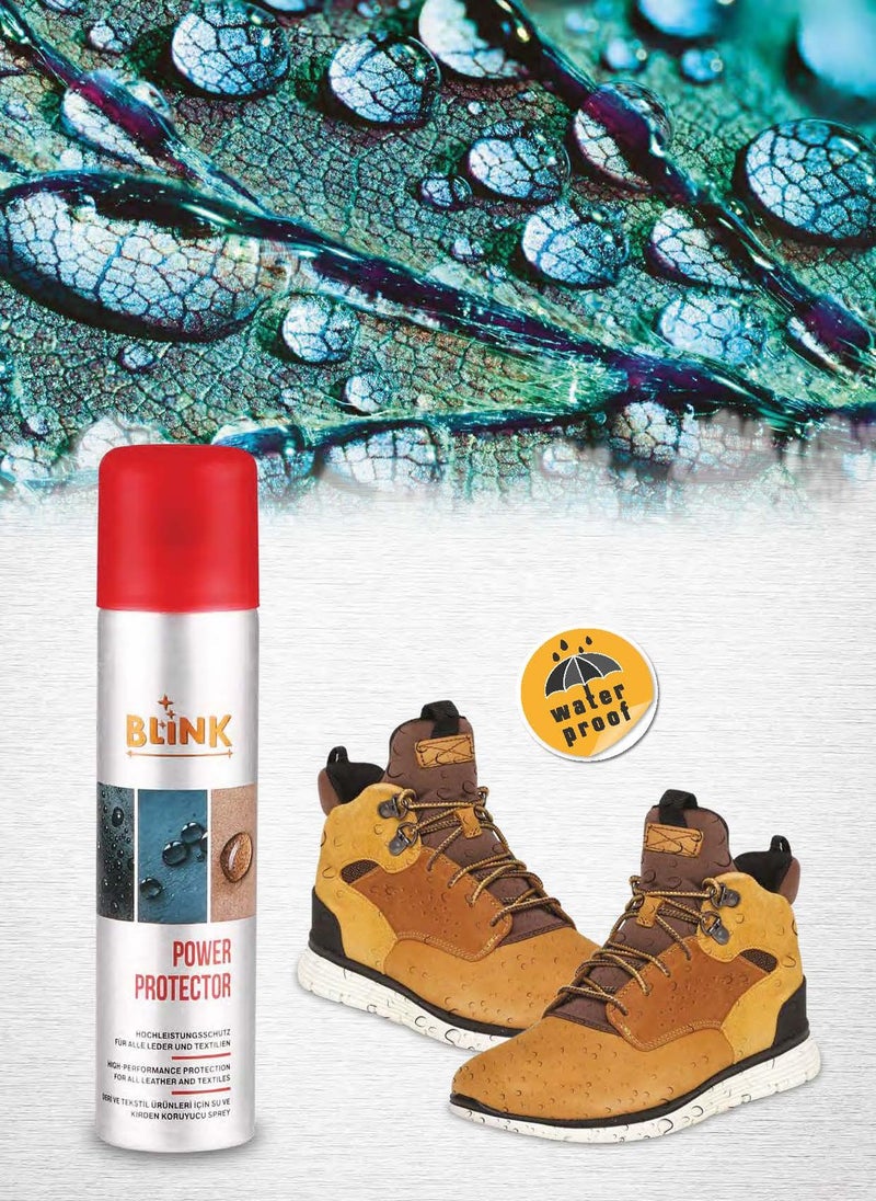 BLINK Power Protector – Heavy‑Duty Leather & Textile Protection Spray – Water & Dirt Repellent 250 ml - Image 1