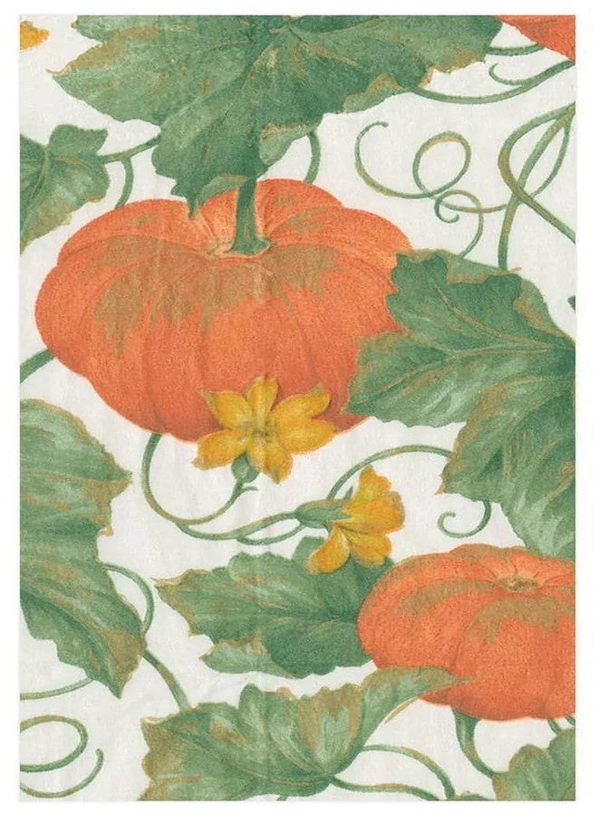 Caspari Fall Decor Paper Hand Towels for Bathroom Hand Towels Thanksgiving Decorations Heirloom Pumpkin Decor Pk 30 - Image 1