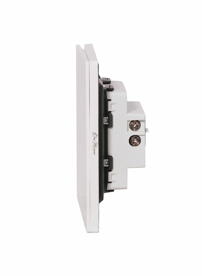 Donmarco 1 Gang 1 Way Momentary Switch – Ultra Thin Premium Plastic Material, Modern & Durable, Fire-Resistant Electric Switch, 15-Year Warranty, Wall Switch for Home and Office (Matt White) - Image 3
