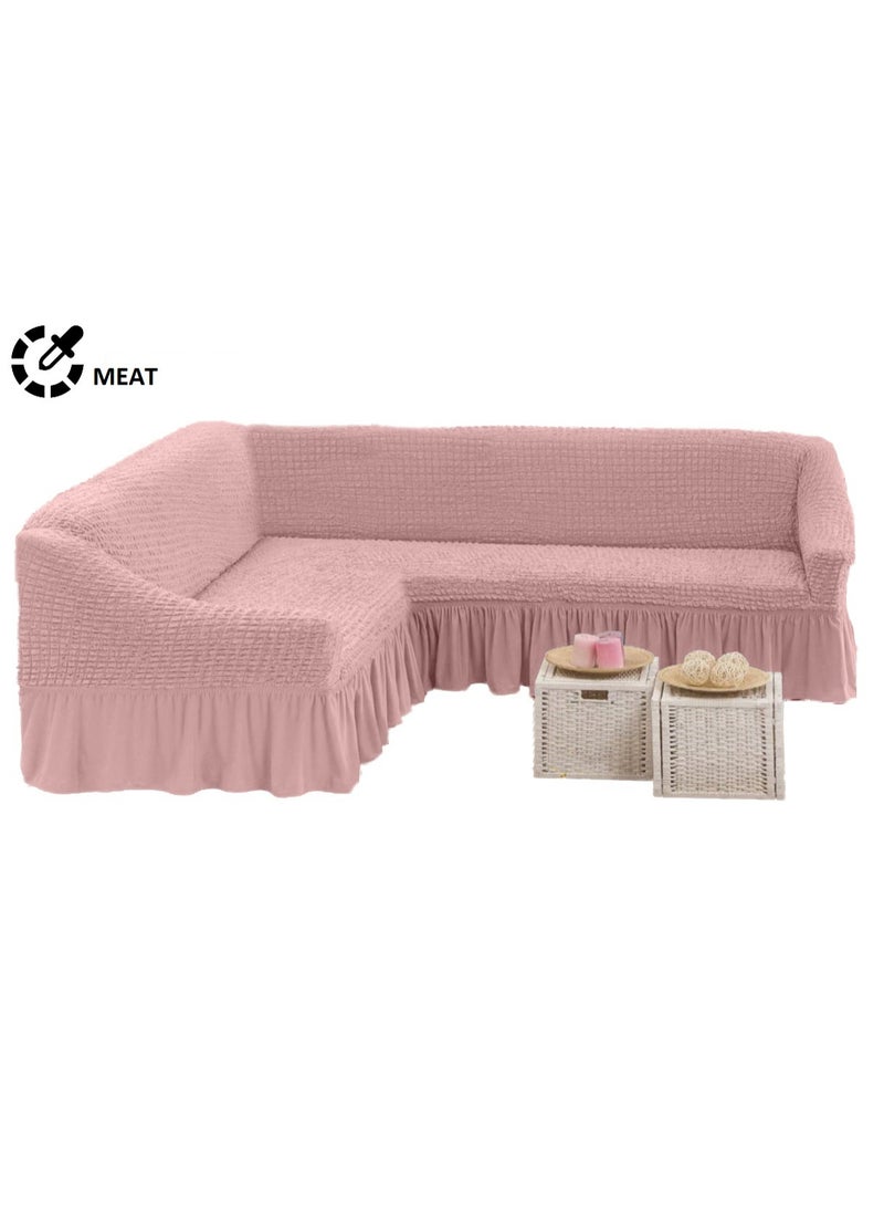 EVORY HOME Sofa Cover L  Shape Super Stretchable Anti-Wrinkle Slip Flexible Resistant 5.5 Meter 
