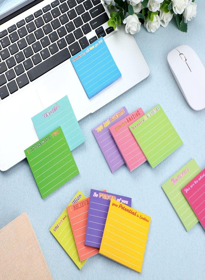 Yinder 24 Pcs Inspirational Sticky Notes Cute Motivational Sticky Notes Pad End of Year Employee Appreciation Gifts Bulk for Teacher Nurse Coworkers Office Supplies 3 x 3'' (Appreciation,Dark Color) - Image 4