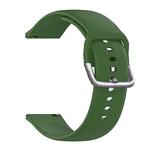 HUMBLE Silicone 19mm Replacement Band Strap with Metal Buckle Compatible with Noise Colorfit Pro 2, Storm Smart Watch & Watches with 19mm Lugs (Green) - Image 1