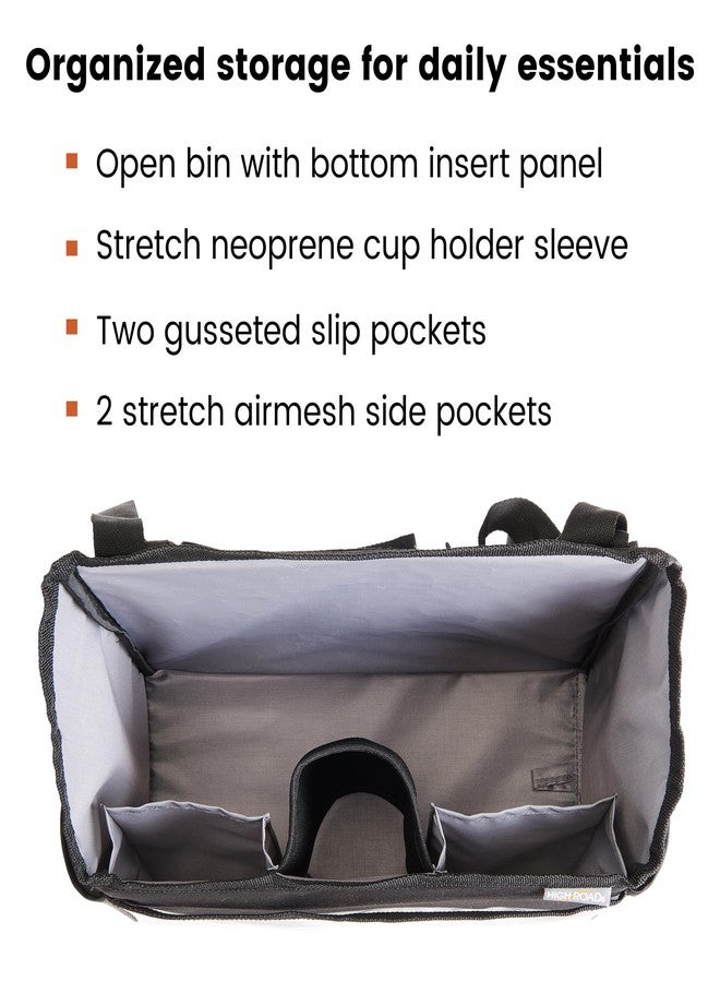 High Road Walker Bag with Clear Front Storage and Photo Pocket - Walker Basket for Folding Walker with Insulating Neoprene Cup Holder, 4 Storage Pockets and 5 Decorative Picture Inserts - Image 5