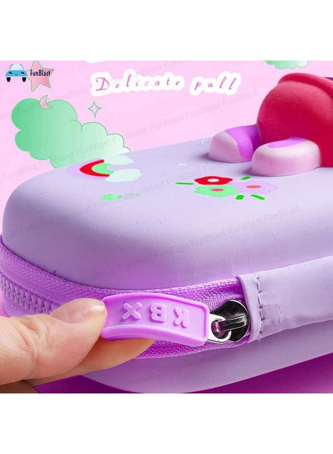 فنبلاست حافظة أقلام FunBlast بتصميم كرتوني - حافظة أقلام EVA ثلاثية الأبعاد، حافظة أقلام متعددة الأغراض بسحاب للأطفال، حقيبة أقلام وأقلام رصاص لأطفال المدارس والفتيات، صندوق تخزين أدوات مكتبية Kawaii (عبوة من قطعتين بتصميم أرنب) - Image 3