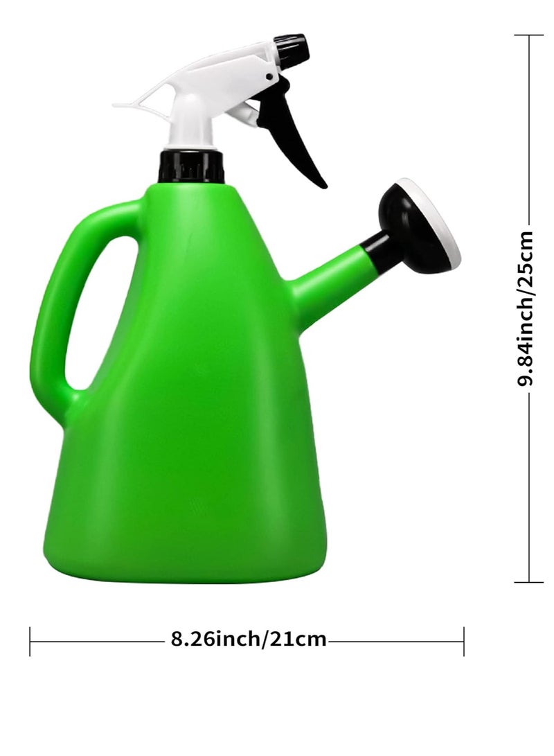 Excefore Multifunctional Dual-Purpose Household Watering Can, Manual Adjustable Garden Accessory Small Watering Can Sprayer - 1L Green.  - Image 2