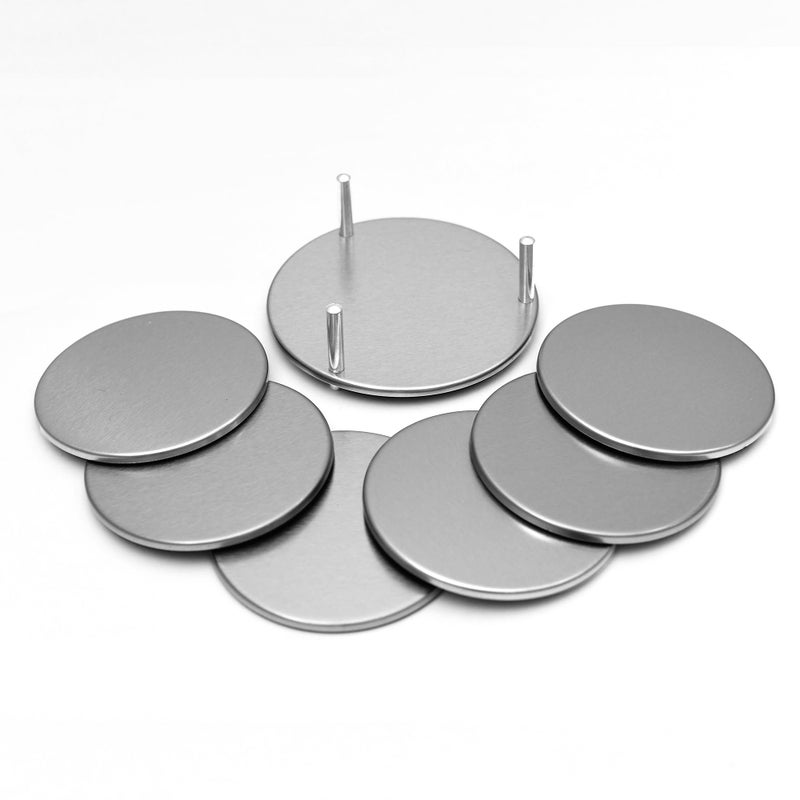 Ferro Hyde Coaster Stylish|Round Shape | Mild Steel | Coaster Set 6 and 1 Coaster Holder Fit for Tea Cups, Coffee Mugs and Glass (Grey) - Image 5