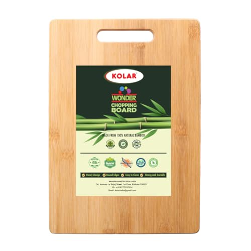 Kolar Heavy Duty Large Natural Bamboo Wood Chopping Cutting Board for Kitchen Vegetables, Fruits & Cheese | Food Safe, Toxin-Free, BPA Free, Eco-Friendly, Anti-Microbial - Image 1