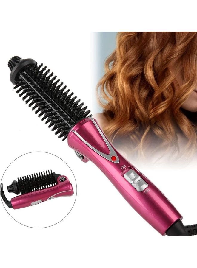 NIBEMINENT Curling Iron Wand Suitable Anti-Scald Instant Heated Styler Brush Pink/Black - Image 5