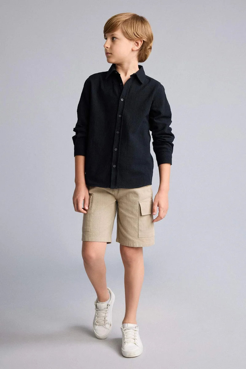 ديفاكتو Regular Fit Long Sleeve Shirt