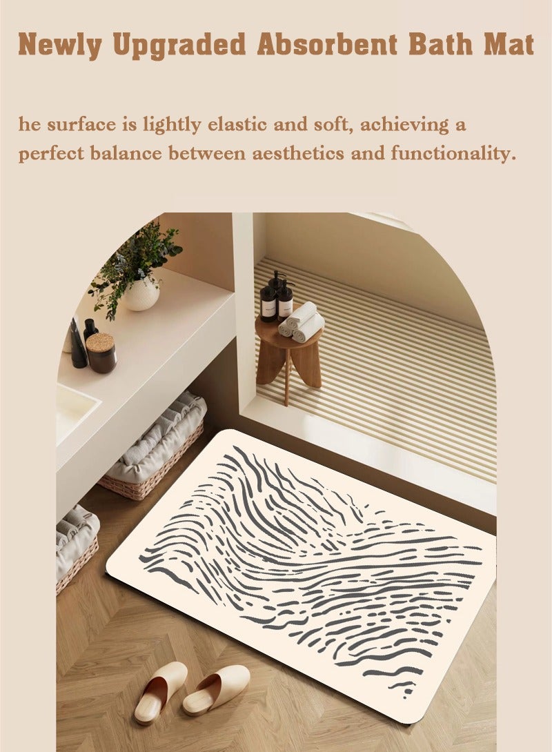 Bath mat, water-absorbent mat, diatom mud mat, non-slip mat. Instantly absorbs water and dries quickly, easy to clean. Size: 60*40cm. - Image 2