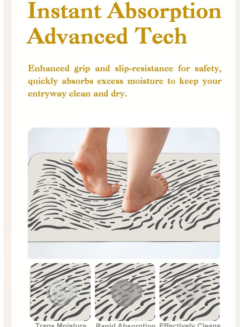 Bath mat, water-absorbent mat, diatom mud mat, non-slip mat. Instantly absorbs water and dries quickly, easy to clean. Size: 60*40cm. - Image 4
