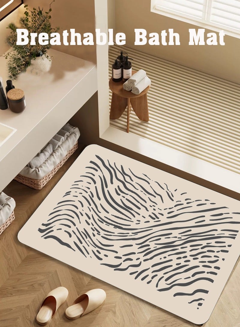 Bath mat, water-absorbent mat, diatom mud mat, non-slip mat. Instantly absorbs water and dries quickly, easy to clean. Size: 60*40cm. - Image 1