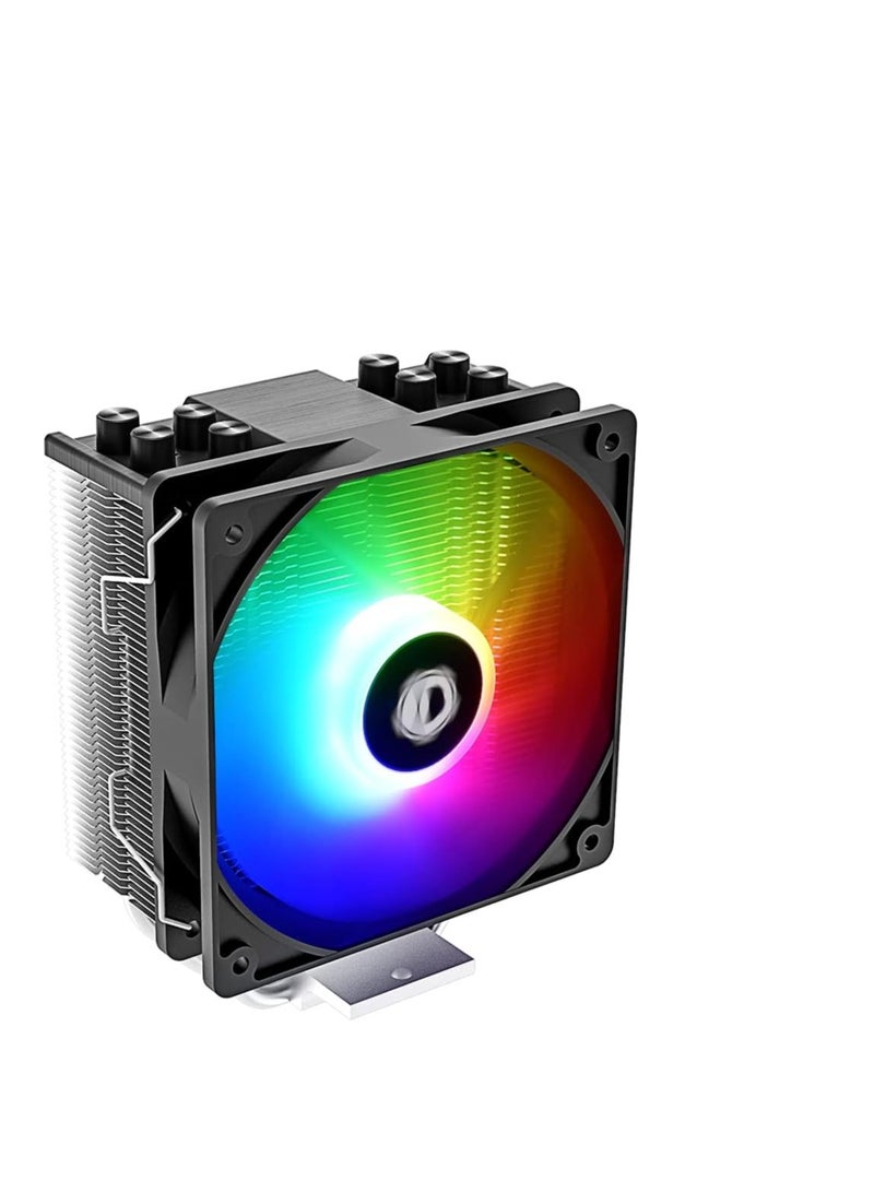 ID-COOLING SE-214-XT ARGB CPU Cooler 4 Heatpipes CPU Air Cooler Addressable RGB Light Sync with Motherboard(5V 3-PIN Connector) CPU Fan for Intel/AMD, LGA 1700 Compatible - Image 1