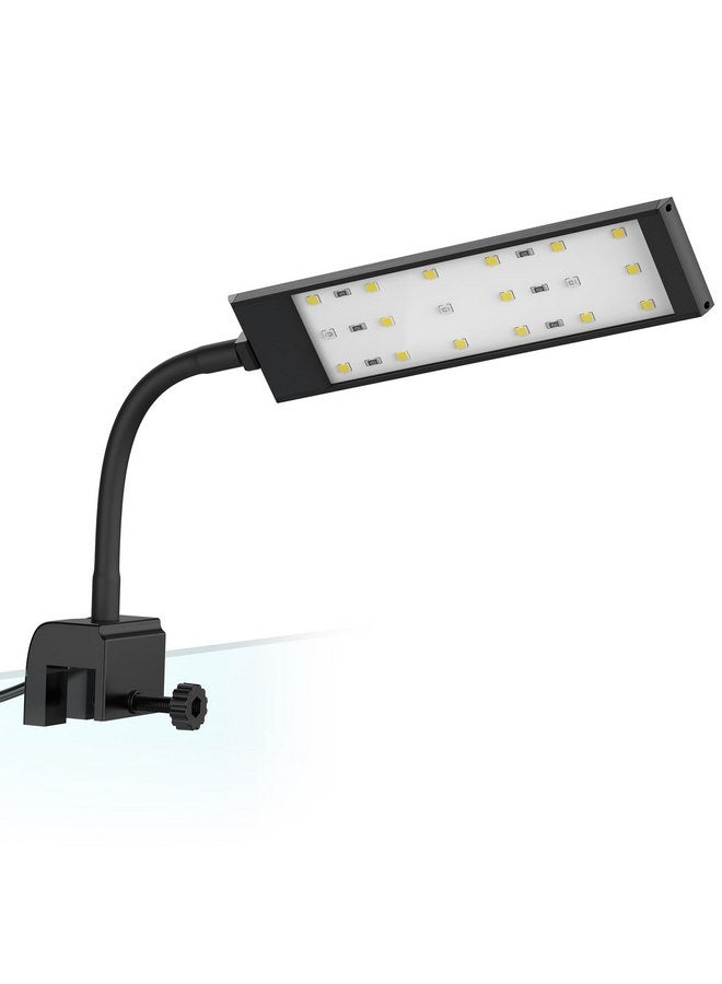 NICREW Fish Tank Clip on Light, Clamp Aquarium Light with White and Blue LEDs, 320LM, 7 Watts